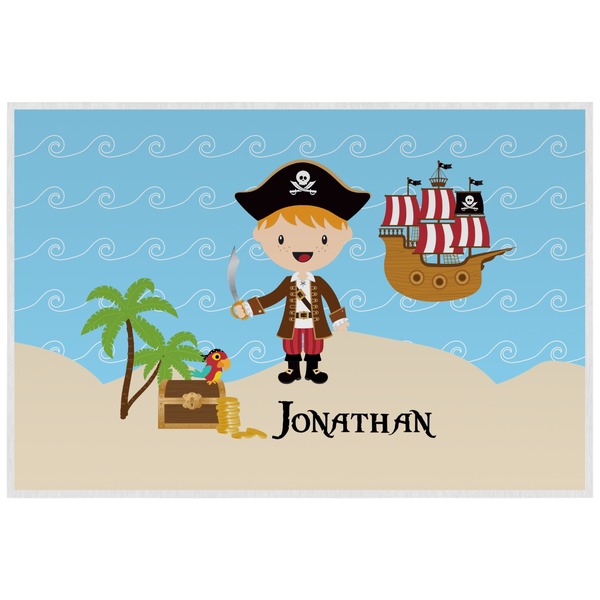 Custom Pirate Scene Laminated Placemat w/ Name or Text