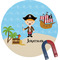 Personalized Pirate Personalized Round Fridge Magnet