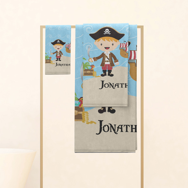 Pirate Scene Personalized Towel Set