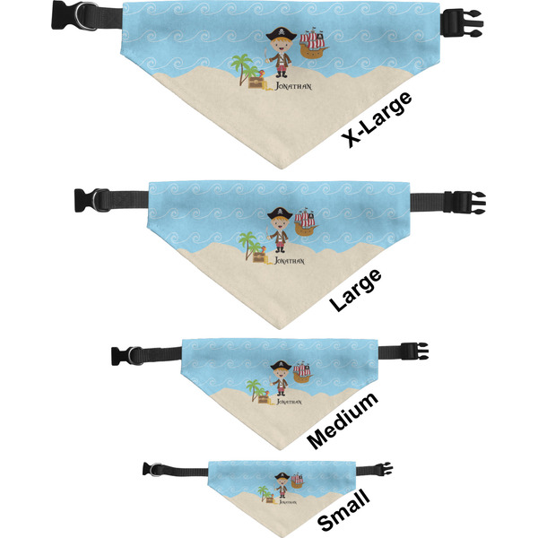 Pirate Scene Pet Bandana Sizes
