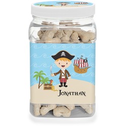 Pirate Scene Dog Treat Jar (Personalized)