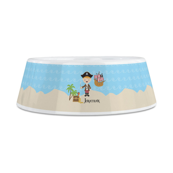Pirate Scene Plastic Dog Bowls - Medium - FRONT