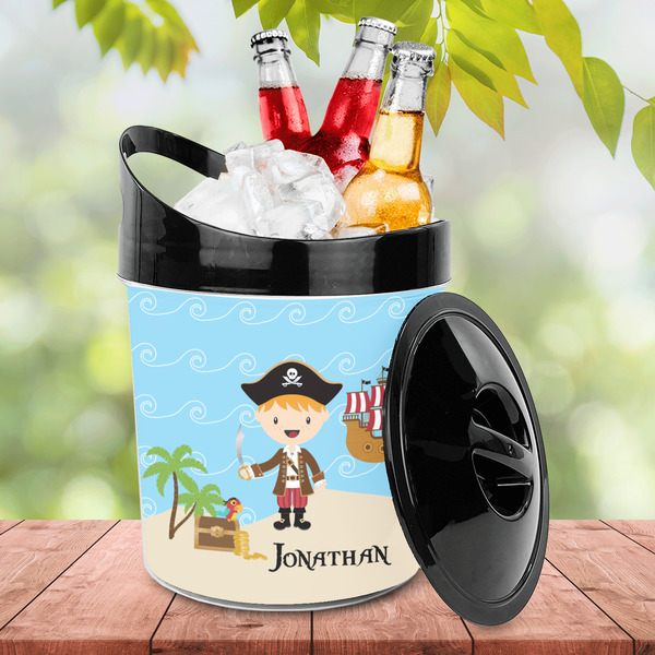 Pirate Scene Plastic Ice Bucket - LIFESTYLE