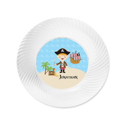 Pirate Scene Plastic Party Appetizer & Dessert Plates - 6" (Personalized)