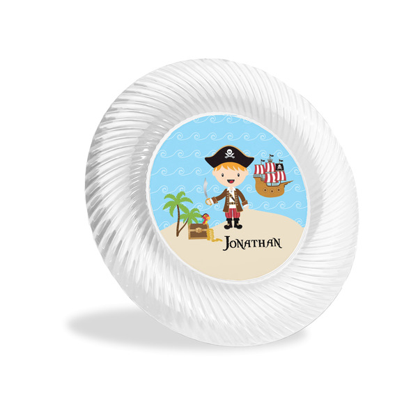 Custom Pirate Scene Plastic Party Appetizer & Dessert Plates - 6" (Personalized)