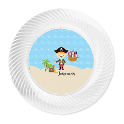 Pirate Scene Plastic Party Dinner Plates - 10" (Personalized)