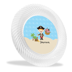 Pirate Scene Plastic Party Dinner Plates - 10" (Personalized)