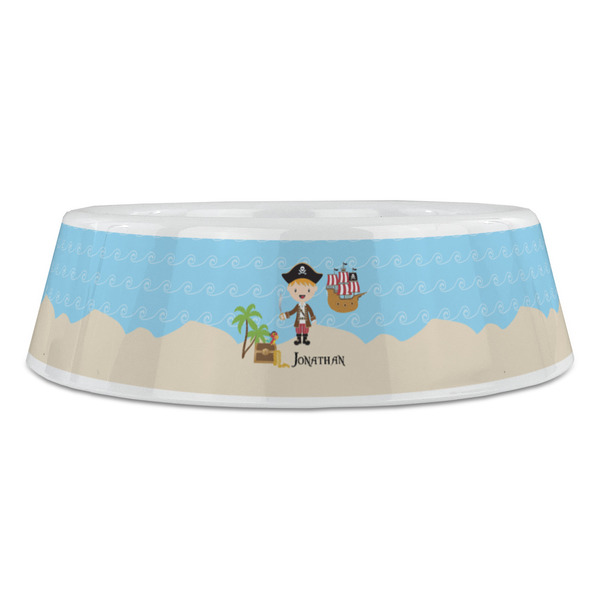 Pirate Scene Plastic Pet Bowls - Large - FRONT