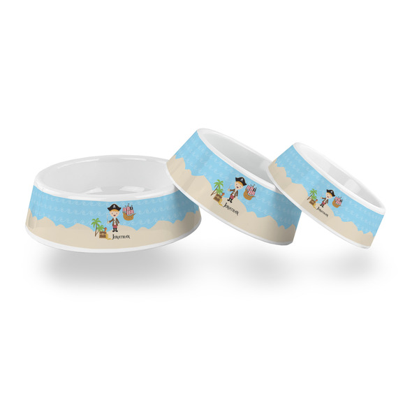 Pirate Scene Plastic Pet Bowls - PARENT MAIN