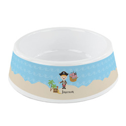Pirate Scene Plastic Dog Bowl - Small (Personalized)