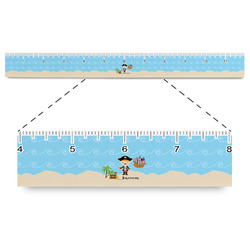 Pirate Scene Plastic Ruler - 12" (Personalized)
