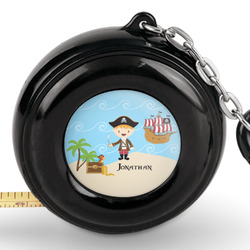 Pirate Scene Pocket Tape Measure - 6 Ft w/ Carabiner Clip (Personalized)
