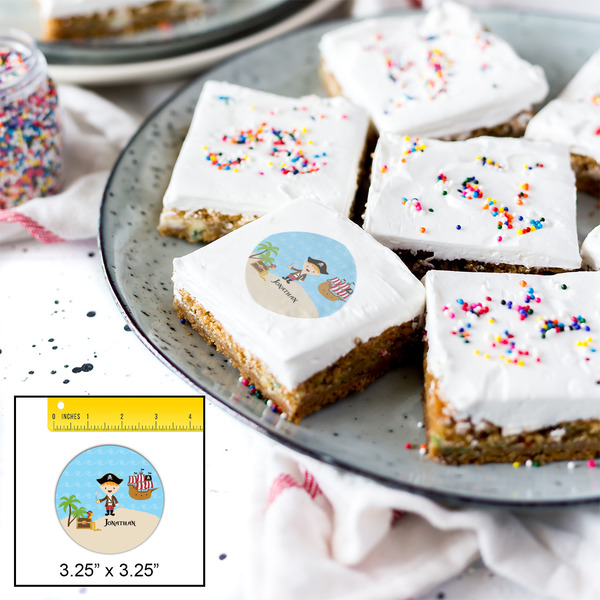 Pirate Scene Printed Icing Circle - Large - In Context