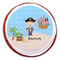 Pirate Scene Printed Icing Circle - Large - On Cookie