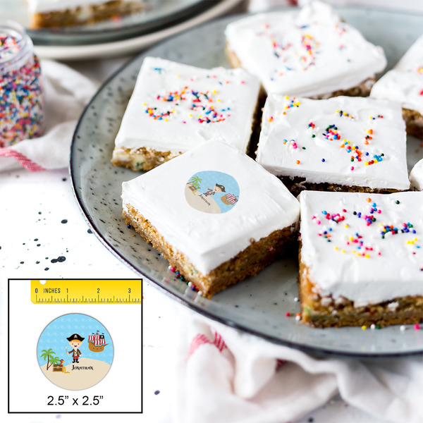 Pirate Scene Printed Icing Circle - Medium - In Context