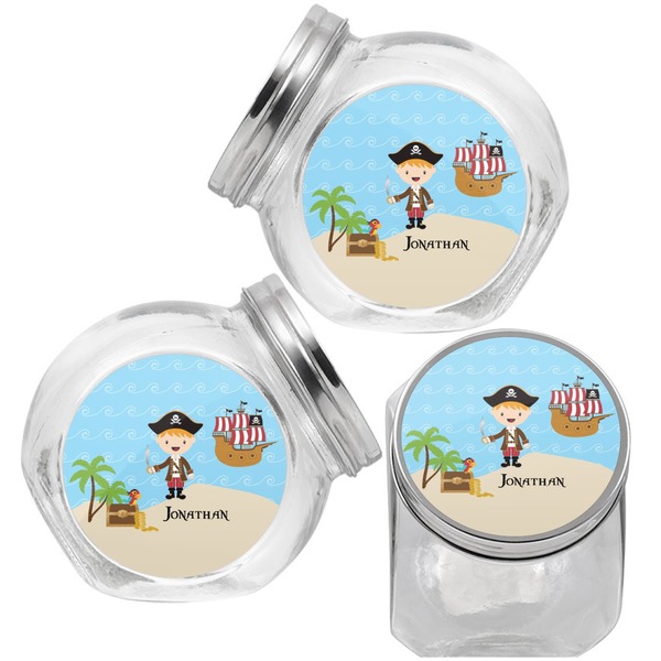Pirate Scene Puppy Treat Jar - Top Left Right