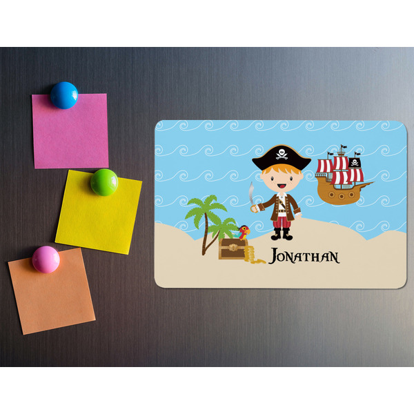 Pirate Scene Rectangular Fridge Magnet - LIFESTYLE