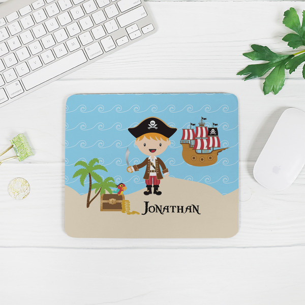 Pirate Scene Rectangular Mouse Pad - LIFESTYLE 2