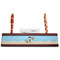 Pirate Scene Red Mahogany Nameplates with Business Card Holder - Straight