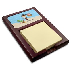 Pirate Scene Red Mahogany Sticky Note Holder (Personalized)