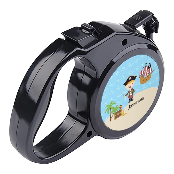 Pirate Scene Retractable Dog Leash - Angle