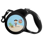 Pirate Scene Retractable Dog Leash - Small (Personalized)