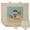 Pirate Scene Reusable Cotton Grocery Bag - Front & Back View