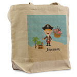 Pirate Scene Reusable Cotton Grocery Bag (Personalized)