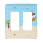 Pirate Scene Rocker Style Light Switch Cover - Two Switch