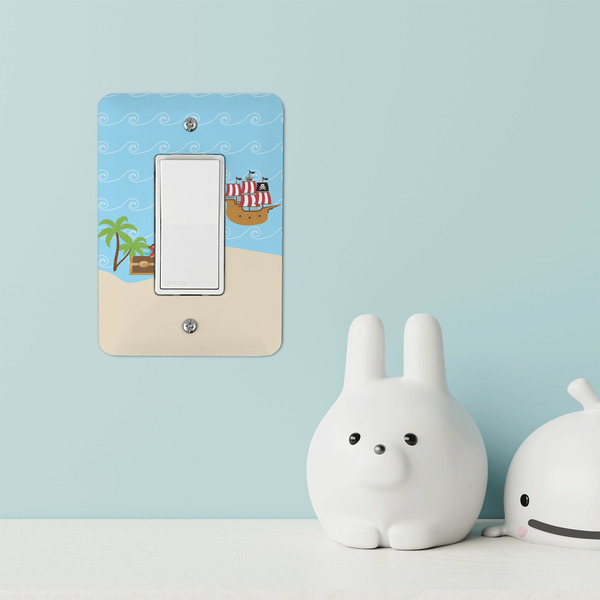 Pirate Scene Rocker Light Switch Covers - Single - IN CONTEXT