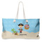 Pirate Scene Large Rope Tote Bag - Front View