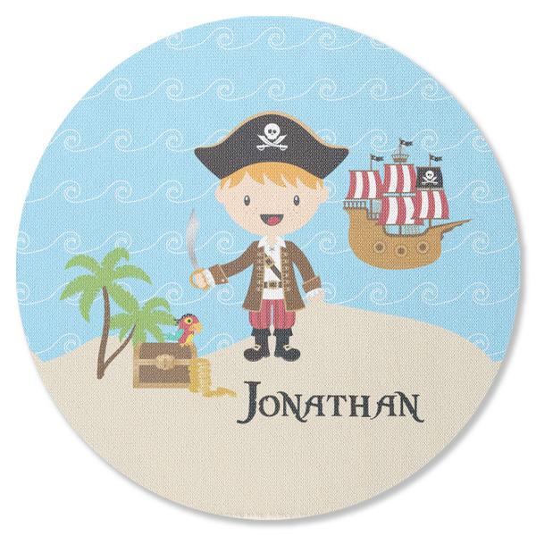 Pirate Scene Round Coaster Rubber Back - Single