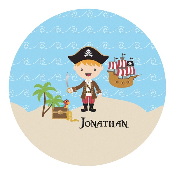 Custom Pirate Scene Round Decal - Large (Personalized)