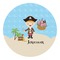 Personalized Pirate Round Decal