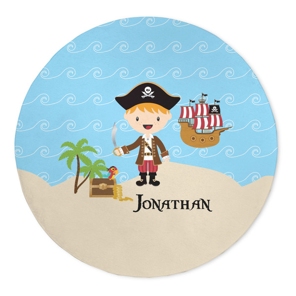 Custom Pirate Scene 5' Round Indoor Area Rug (Personalized)
