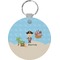 Pirate Scene Round Plastic Keychain (Personalized)