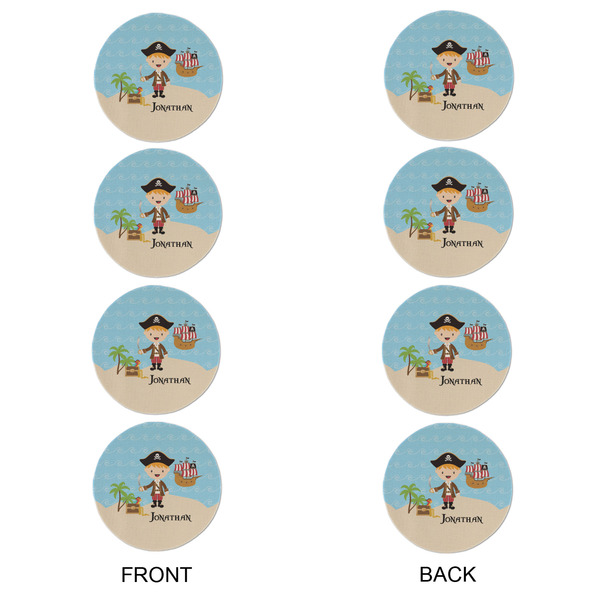 Pirate Scene Round Linen Placemats - APPROVAL Set of 4 (double sided)