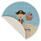 Pirate Scene Round Linen Placemats - Front (folded corner single sided)