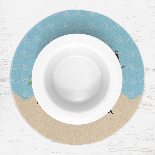 Pirate Scene Round Linen Placemats - LIFESTYLE (single)