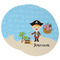 Pirate Scene Round Paper Coaster - Main