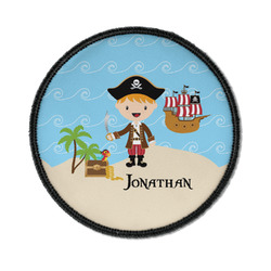 Pirate Scene Iron On Round Patch w/ Name or Text