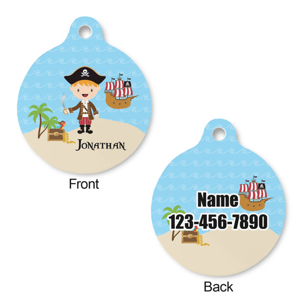 Pirate Scene Round Pet ID Tag - Large - Approval