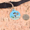 Pirate Scene Round Pet ID Tag - Large - In Context