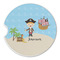 Pirate Scene Sandstone Car Coaster - Single