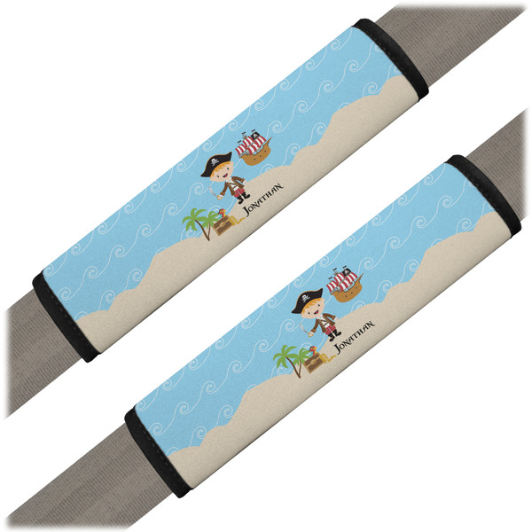 Custom Pirate Scene Seat Belt Covers (Set of 2) (Personalized)