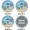 Personalized Pirate Set of Lunch / Dinner Plates (Approval)