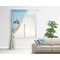 Pirate Scene Sheer Curtain With Window and Rod - in Room Matching Pillow