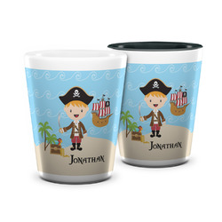 Pirate Scene Ceramic Shot Glass - 1.5 oz (Personalized)