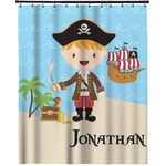 Pirate Scene Extra Long Shower Curtain - 70"x84" (Personalized)