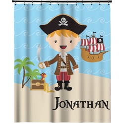 Pirate Scene Extra Long Shower Curtain - 70"x84" (Personalized)